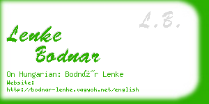 lenke bodnar business card